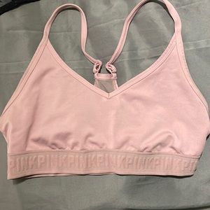 Pink sports bra